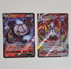 Pokemon TCG Chandelure 2-Card V/VMAX Lot 039/264, 040/264 Fusion Strike - Image 1
