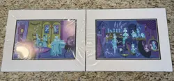 SHAG Josh Agle Disneyland Haunted Mansion - 31 Ghosts - Matted Prints Set of 2 - Image 1
