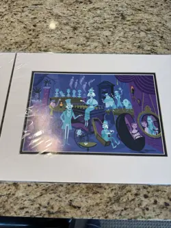 SHAG Josh Agle Disneyland Haunted Mansion - 31 Ghosts - Matted Prints Set of 2 - Image 2