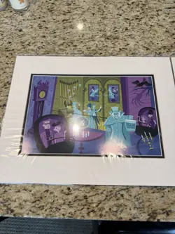 SHAG Josh Agle Disneyland Haunted Mansion - 31 Ghosts - Matted Prints Set of 2 - Image 3