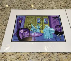 SHAG Josh Agle Disneyland Haunted Mansion - 31 Ghosts - Matted Prints Set of 2 - Image 5