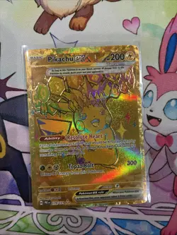 Pokemon TCG Prismatic Evolutions Pikachu EX Gold Hyper Rare 179/131 NM CARD - Image 1