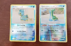 Pokemon Gastrodon East Sea 8/132 & Shellps East Sea 106/132 Reverse Holo Cards - Image 1
