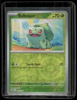 Bulbasaur Scarlet & Violet 151 Costco Cosmo Holo Reverse 001/165 NM Pokemon Card - Image 1