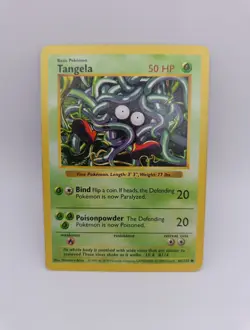 Tangela 66/102 Shadowless Base Set Pokemon Card 1999 WOTC * Heavy Played * - Image 1