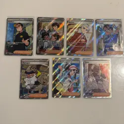Pokemon Trainer Full Art Lot 7 Cards Rosa’s Encouragement Amarys Atticus NM - Image 1