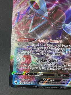 Inteleon VMAX 079/264 Fusion Strike Ultra Rare Holo Pokemon Card LP - Image 2