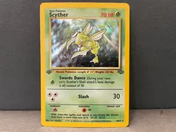 Scyther - 10/64 - Pokemon Jungle 1st Edition Holo Rare Card WOTC LP - Image 1