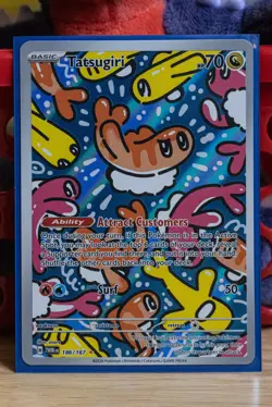 Tatsugiri 186/167 Illustration Rare Sv06: Twilight Masquerade Pokemon Card NM - Image 2