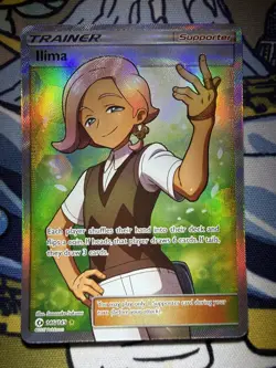 Ilima 146/149 Ultra Rare Sun & Moon Base Set Pokemon Card - Image 1