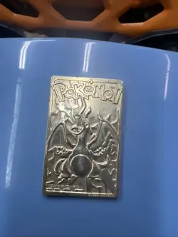 Vintage Pokemon Limited Edition 1999 Charizard 23K Gold Plated Trading Card BK - Image 1