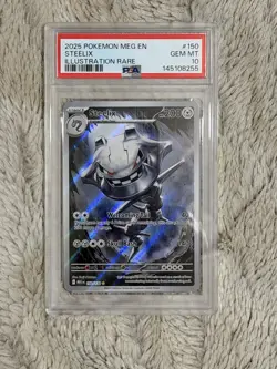 Pokemon Card Steelix 150/132 Illustration Rare PSA 10 Meg En-mega Evolution - Image 1