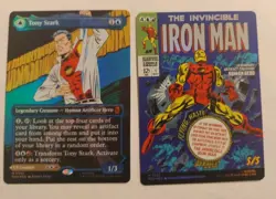 1x Foil Tony Stark / The Invincible Iron Man Borderless Marvel Super Heroes 0392 - Image 1