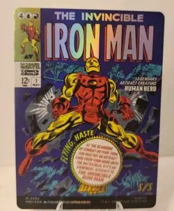1x Foil Tony Stark / The Invincible Iron Man Borderless Marvel Super Heroes 0392 - Image 4