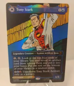 1x Foil Tony Stark / The Invincible Iron Man Borderless Marvel Super Heroes 0392 - Image 5