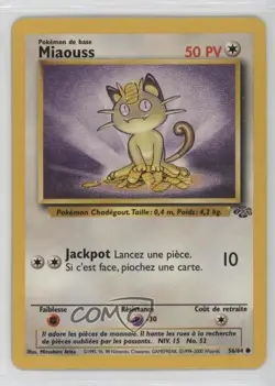 Meowth French Pokemon Jungle #56 1999 - Image 1