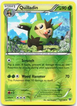 Quilladin 13/146 Uncommon XY Pokemon Reverse Holo Moderately Played - Image 1
