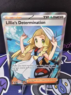 Lillie's Determination 169/132 Ultra Rare Pokemon TCG Mega Evolution NM - Image 1