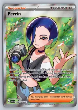 Perrin 209/167 Ultra Rare Twilight Masquerade Pokemon Holo Near Mint - Image 1
