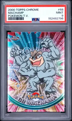2000 TOPPS CHROME POKEMON T.V. #68 MACHAMP PSA 9 - Image 1