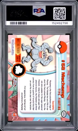 2000 TOPPS CHROME POKEMON T.V. #68 MACHAMP PSA 9 - Image 2