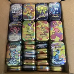 Pokemon Empty Mini Tins X 64 Tins ( 151, Prismatic, Paldean Fates) - Image 1