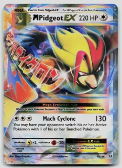 M Pidgeot EX 65/108 Evolutions Pokemon LP - Image 1