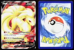 NINETALES V 177/192 ULTRA RARE REBEL CLASH POKEMON NM - Image 3