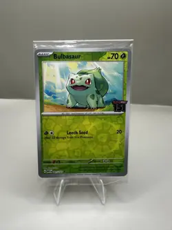 Bulbasaur 001/165 - Pokemon 151 MEW-EN Best Buy Stamped SEALED Promo - Image 1