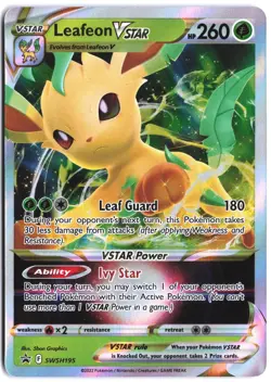 Leafeon VSTAR SWSH195 Holo Promo Sword & Shield Promo Pokemon - Image 1