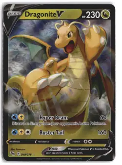 Dragonite V 049/078 Holo V Rare Pokemon GO Pokemon Holo NM - Image 1