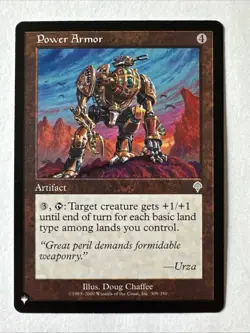 MTG Magic The Gathering Card Power Armor Artifact Invasion - Image 1