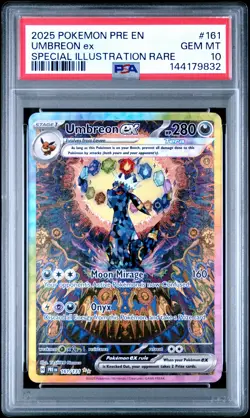 2025 POKEMON PRE EN-PRISMATIC EVOLUTIONS #161 UMBREON EX SIR PSA 10 - Image 1