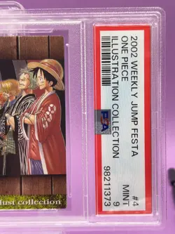 PSA9 One Piece 2002 Weekly Jump Festa Illustration Collection MINT No. 4 Japan - Image 4