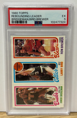 1980 Topps Rebounding Leader #146 Larry Bird RC PSA 5 EX — Bridgeman & Brewer - Image 2