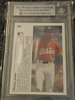1991 Upper Deck Michael Jordan Baseball ROOKIE #SP1 BGS 8.5 - Image 2