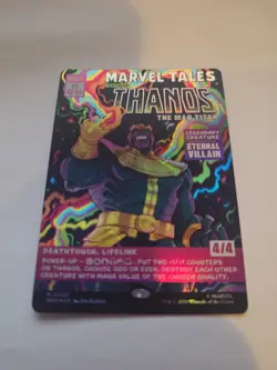 1x Thanos, the Mad Titan MTG FOIL Borderlless NM Marvel Super Heroes (MSH) #400 - Image 1