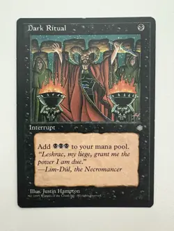 Dark Ritual MTG Magic the Gathering Card LP Lightly Played ICE - Image 1