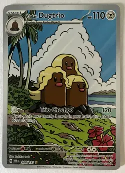 Alolan Dugtrio 208/191 Illustration Rare Surging Sparks Pokemon TCG Full Art NM - Image 1