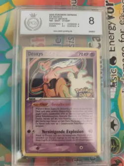 Pokemon Karte Card Deoxys Pokemon Day Ex Deoxys Promo Deutsch PGS PSA 8 - Image 2
