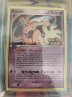 Pokemon Karte Card Deoxys Pokemon Day Ex Deoxys Promo Deutsch PGS PSA 8 - Image 3