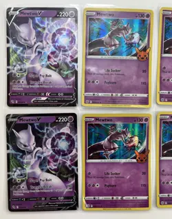 Mewtwo V 030/078 Pokemon GO 8 Card Lot Holo Ultra Rare TCG Preowned - Image 2