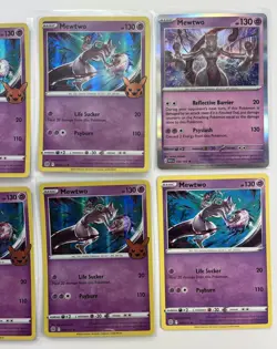 Mewtwo V 030/078 Pokemon GO 8 Card Lot Holo Ultra Rare TCG Preowned - Image 3