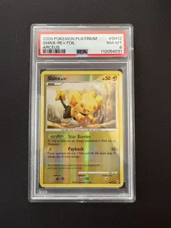 2009 POKEMON PLATINUM ARCEUS #SH12 SHINX-REVERSE FOIL PSA 8 fresher Cert - Image 1