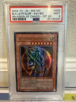Yu-Gi-Oh! Black Luster Soldier Envoy of the Beginning 1st Edition IOC-025 PSA 9 - Image 1