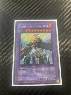 Elemental Hero Magma Neos TAEV-EN043 Secret Rare 1st Edition Yu-Gi-Oh Holobleed - Image 1