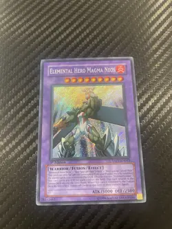 Elemental Hero Magma Neos TAEV-EN043 Secret Rare 1st Edition Yu-Gi-Oh Holobleed - Image 2