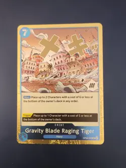Gravity Blade Raging Tiger OP06-058 R Gold Foil The Best Vol.2-NM-One Piece CCGO - Image 1