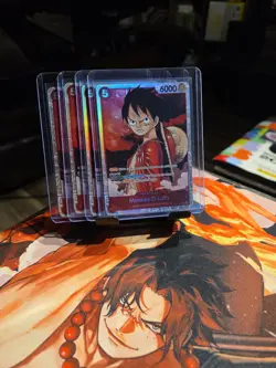 4x Monkey.D.Luffy ST01-012 SR - One Piece TCG Starter Deck 1: Straw Hat Crew - Image 1