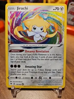 Jirachi 119/185 - Vivid Voltage - Amazing Rare Holo Pokemon Card Near Mint - NM - Image 1